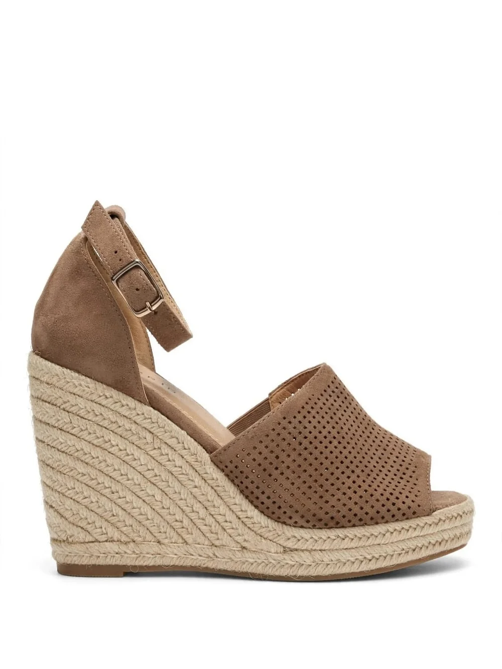 Torrid Tan Espadrille Platform Wedge Sandals with Ankle Strap